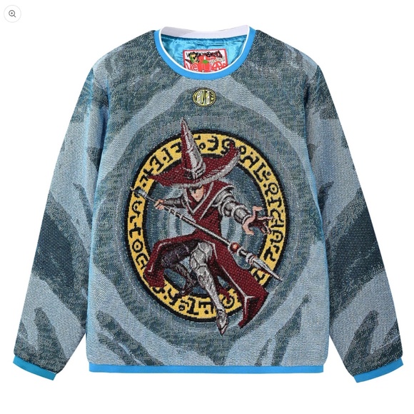 VERYRARE RAF REYES WIZARD/HARRY POTTER TAPESTRY WOVEN SWEATER SZ L